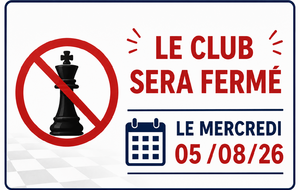 Fermeture exceptionnelle le 05/08/2026